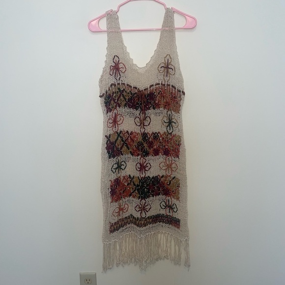 Multi-Colored Floral Crochet Dress Size Small - Picture 1 of 5